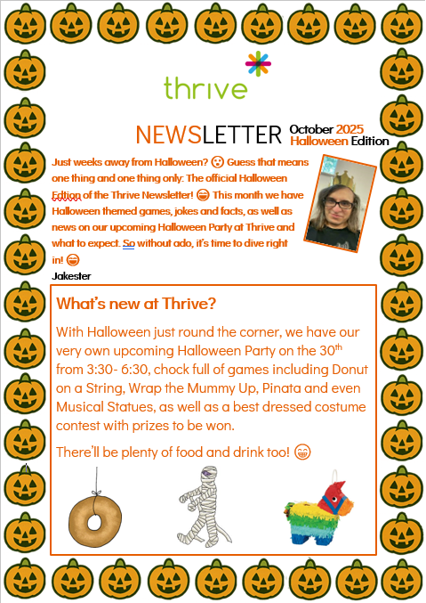 Thrive Newsletter Halloween Edition