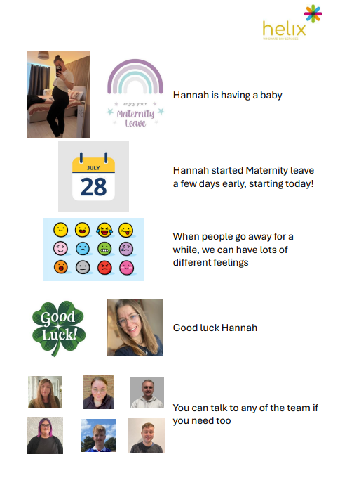 Hannah is now on MAT LEAVE 