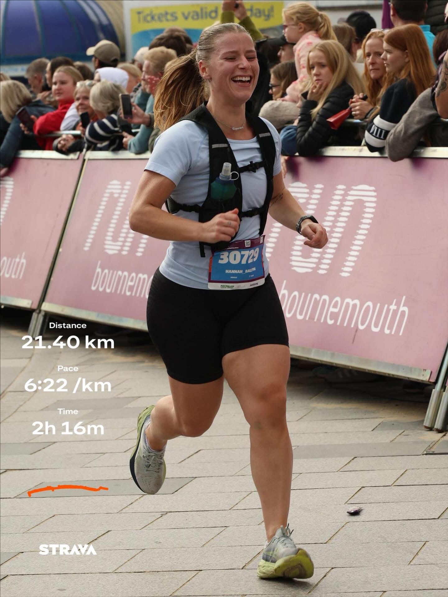 Our very own Hannah ran the Bournemouth half marathon to raise money for The Windward Foundation  