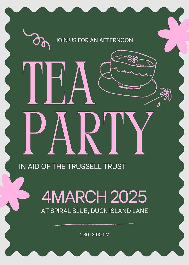 Spiral Blue Tea Party